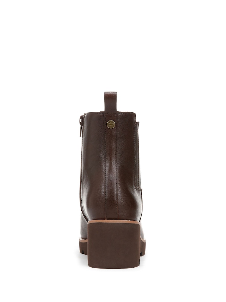 Vionic Wide Fit Aria Leather Ankle Boots - Image 5 of 11