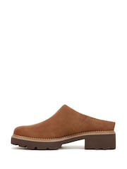Vionic Fairfax Regular Fit Waxed Suede Mule Shoes - Image 3 of 11