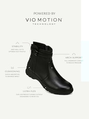 Vionic Redding Leather Black Ankle Slippers - Image 8 of 10