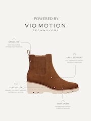 Vionic Wide Fit Aria Leather Ankle Boots - Image 8 of 11