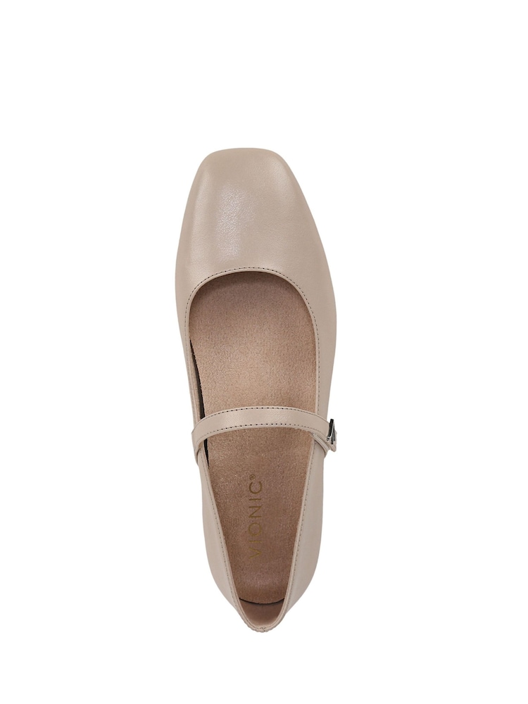 Vionic Wide Fit Mary Janes Alameda Flats - Image 6 of 10