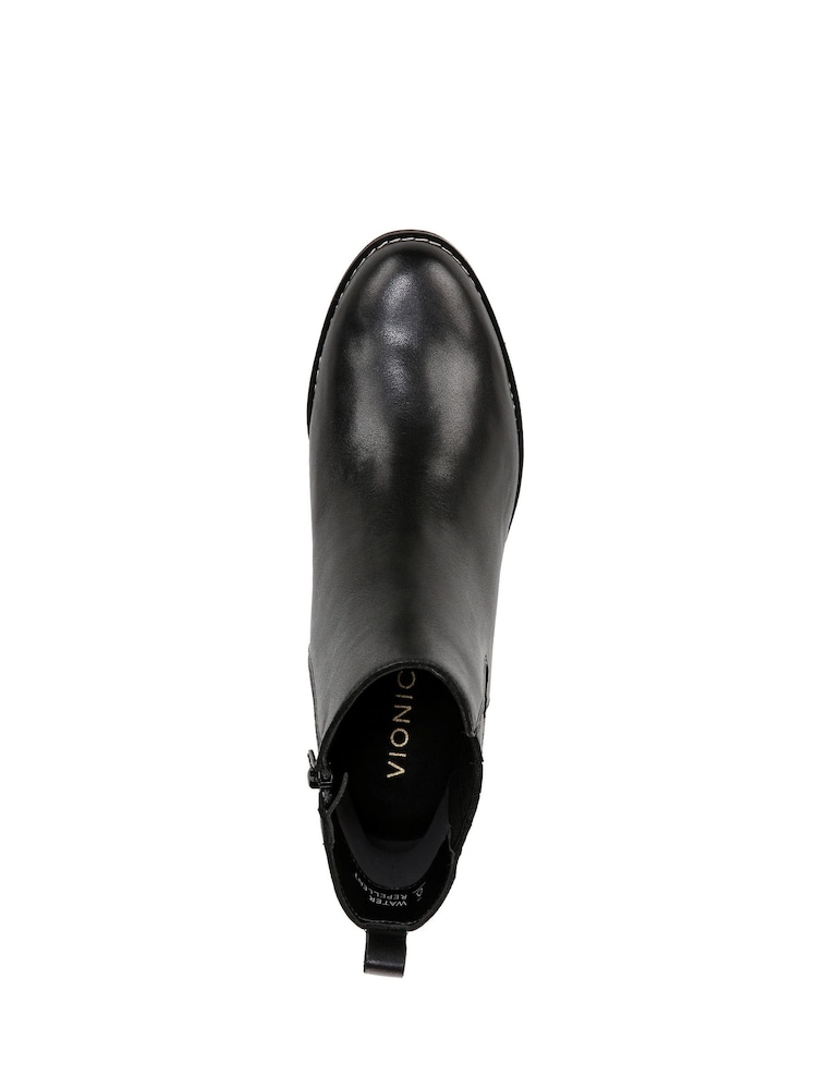 Vionic Wide Fit Aria Leather Ankle Boots - Image 6 of 10