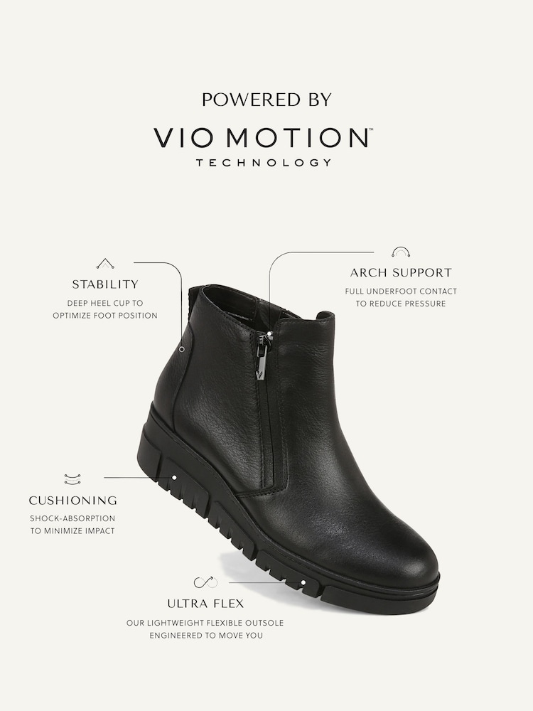 Vionic Uptown Sur Wide Fit Leather Ankle Boots - Image 9 of 10