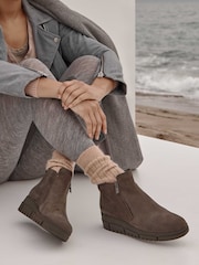 Vionic Uptown Sur Wide Fit Leather Ankle Boots - Image 1 of 11