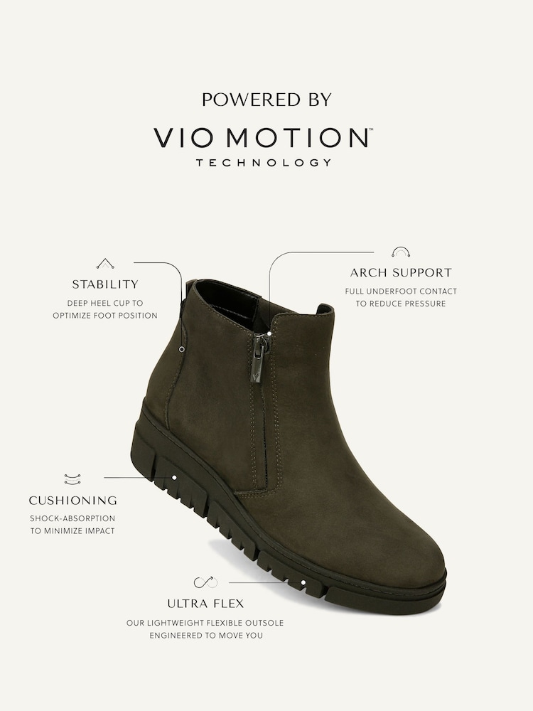 Vionic Uptown Sur Wide Fit Leather Ankle Boots - Image 9 of 11
