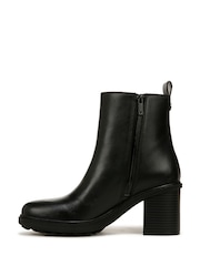 Vionic Truckee Wide Fit Block Heel Leather Ankle Boots - Image 2 of 10