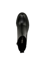 Vionic Truckee Wide Fit Block Heel Leather Ankle Boots - Image 6 of 10