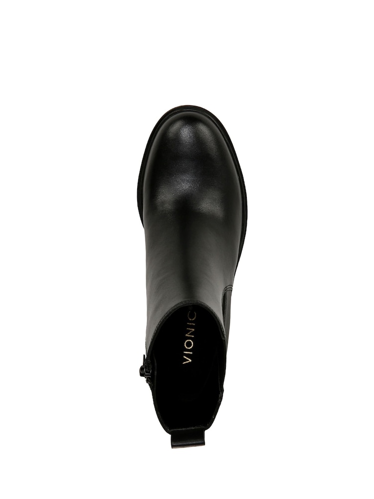 Vionic Truckee Wide Fit Block Heel Leather Ankle Boots - Image 6 of 10
