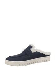 Mornarsko modra/bela - Vionic Uptown Faux Fur Lined Mule čevlji - Slika 2 iz 8