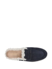 Mornarsko modra/bela - Vionic Uptown Faux Fur Lined Mule čevlji - Slika 3 iz 8