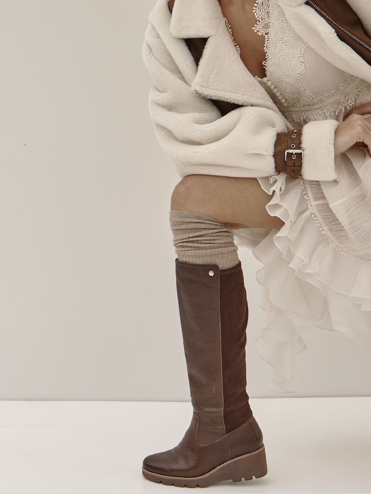 Vionic Wide Fit Ashland Knee High Leather Boots - Image 2 of 9 Vionic Wide Fit Ashland Knee High Leather Boots - Image 2 of 9