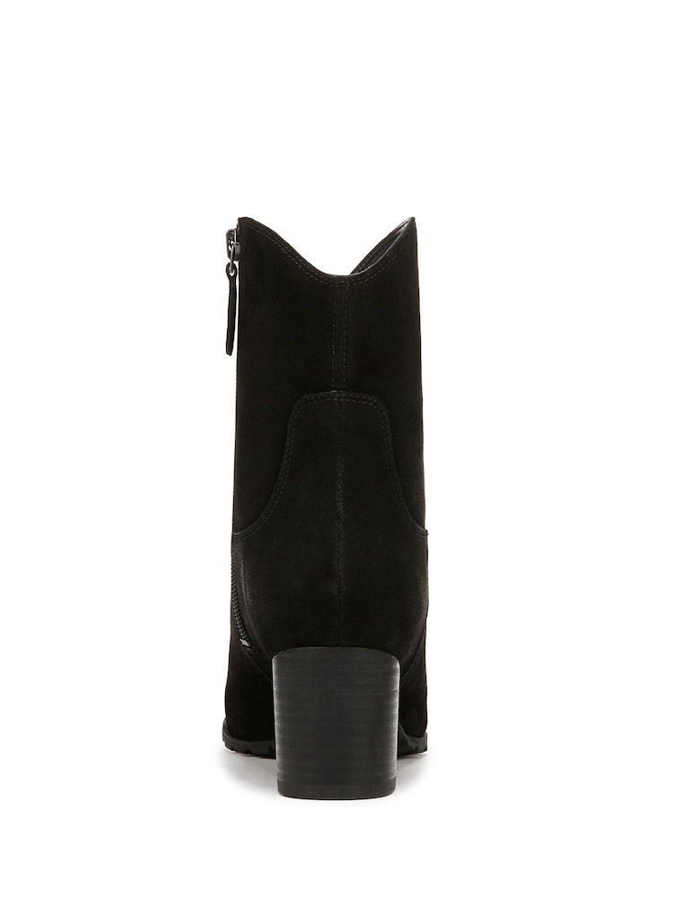 Vionic Bishop Wide Fit Waxy Suede Western Black Boots - Image 2 of 9
