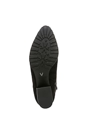 Vionic Bishop Wide Fit Waxy Suede Western Black Boots - Image 6 of 9