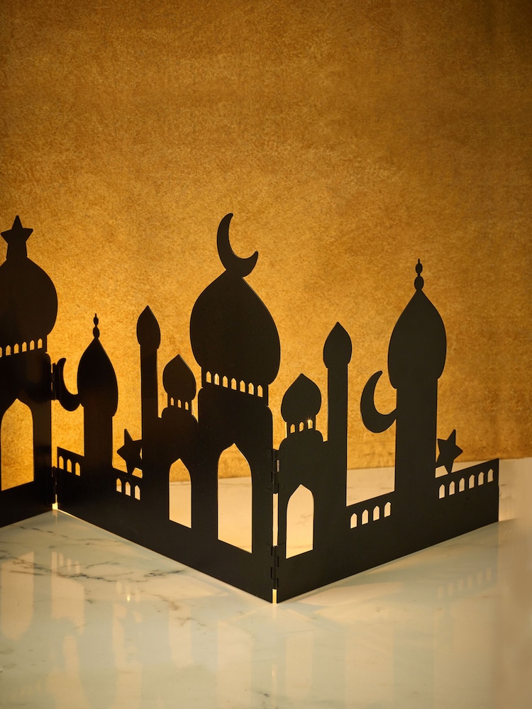 Black Eid Lit Metal Garland - Image 2 of 3