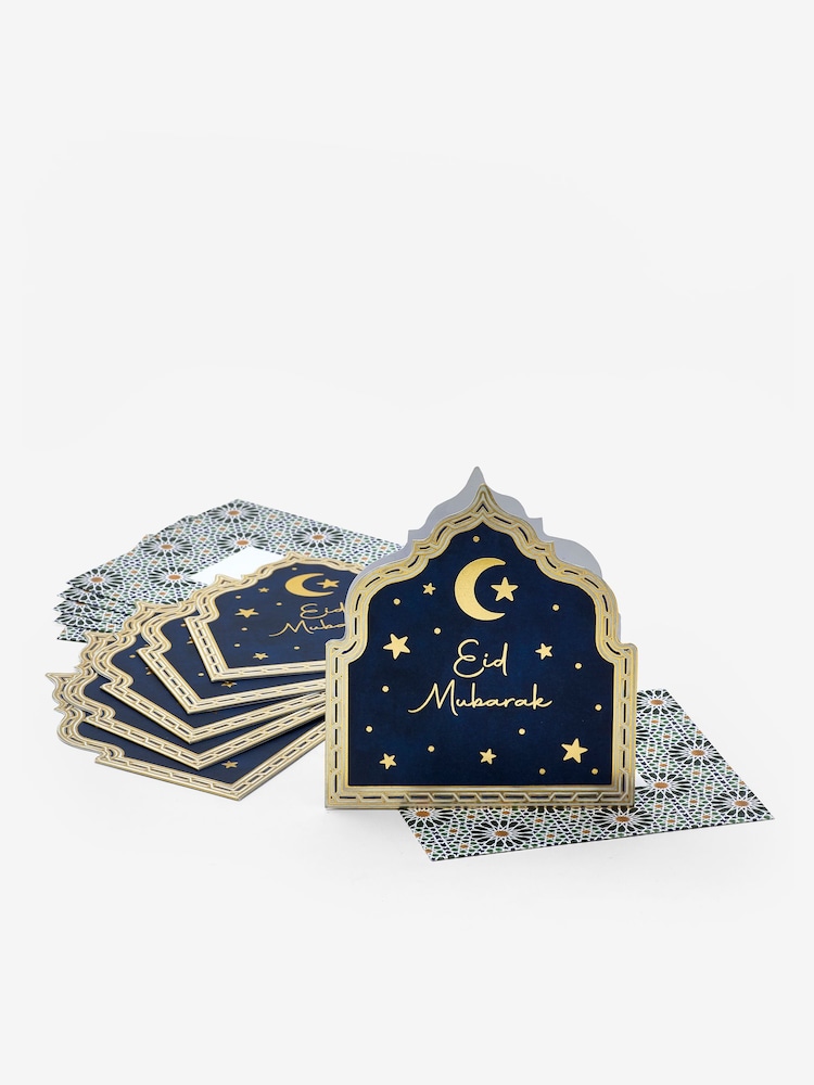 Set of 6 Blue Eid Cards - Image 3 of 3