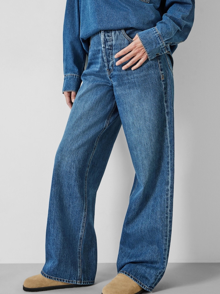 Hush Blue Oversized Katie Straight Leg Jeans - Image 2 of 5