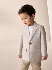 Neutral Ticking Stripe Blazer (3mths-9yrs) - Image 1 of 9