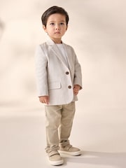 Neutral Ticking Stripe Blazer (3mths-9yrs) - Image 2 of 9