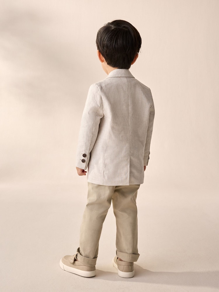 Neutral Ticking Stripe - Blazer (3 mnd - 9 jr) - Image 3 of 9