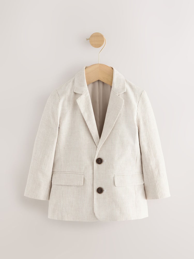 Neutral Ticking Stripe - Blazer (3 mnd - 9 jr) - Image 6 of 9