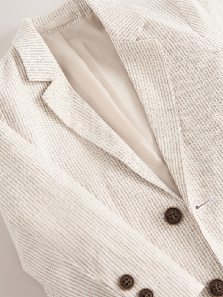 Neutral Ticking Stripe - Blazer (3 mnd - 9 jr) - Image 8 of 9