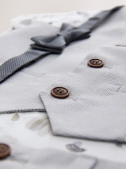 Grey Puppytooth Waistcoat/Shirt/Shorts & Bow Tie Set (3mths-9yrs) - Image 8 of 8