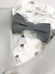 Grey Puppytooth Waistcoat, Shirt and Bowtie Set (3mths-9yrs) - Image 10 of 12