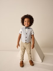 Grey Puppytooth Waistcoat, Shirt and Bowtie Set (3mths-9yrs) - Image 2 of 12