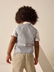 Grey Puppytooth Waistcoat, Shirt and Bowtie Set (3mths-9yrs) - Image 3 of 12