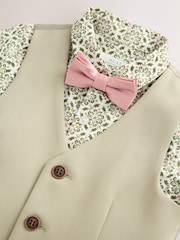 Sage Green Waistcoat, Shirt & Bow Tie Set (3mths-9yrs) - Image 9 of 9