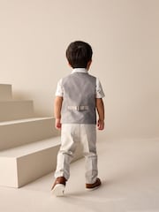 Neutral Bear Print Waistcoat, Shirt & Bow Tie Set (3mths-9yrs) - Image 3 of 9