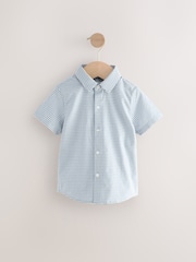 Blue Gingham Shirt, Shorts, Bow Tie & Braces Set (3mths-9yrs) - Image 7 of 9