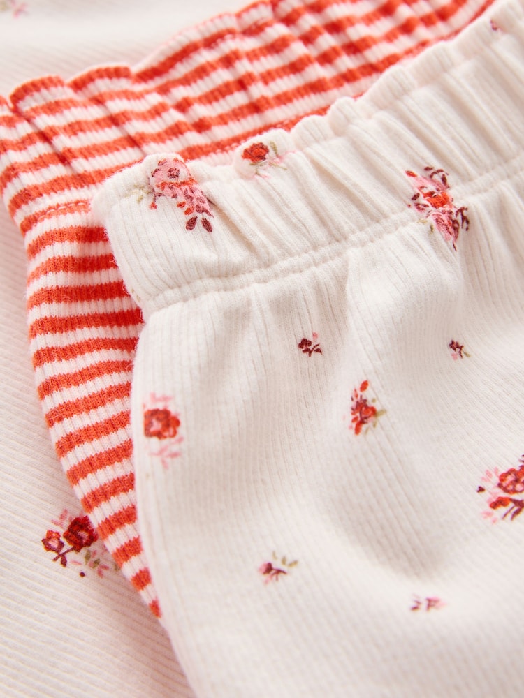 Red Ribbed Top and Shorts Set 2 Pack (3mths-7yrs) - Image 6 of 6 Red Ribbed Top and Shorts Set 2 Pack (3mths-7yrs) - Image 6 of 6