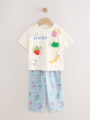 Orange Fruits 100% Cotton Top and Trousers Set 2 Pack (3mths-7yrs) - Image 3 of 7