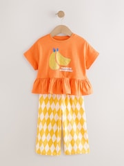 Orange Fruits 100% Cotton Top and Trousers Set 2 Pack (3mths-7yrs) - Image 4 of 7