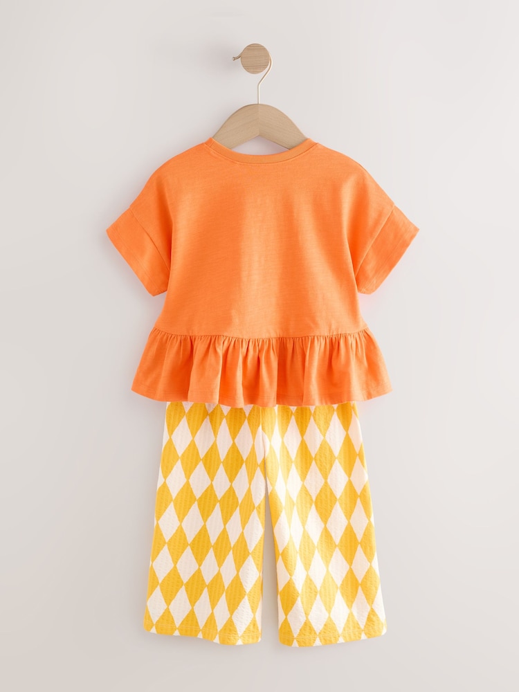 Orange Fruits 100% Cotton Top and Trousers Set 2 Pack (3mths-7yrs) - Image 5 of 7