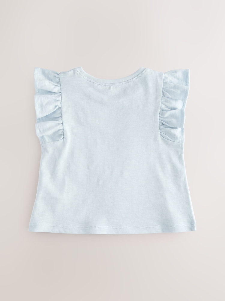 Blue Girl 100% Cotton Vest Tops 4 Pack (3mths-7yrs) - Image 6 of 8