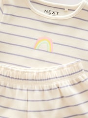 Mavrica - Ribbed Top and Short Set 2 Pack (3mths-7yrs) - Slika 7 iz 8