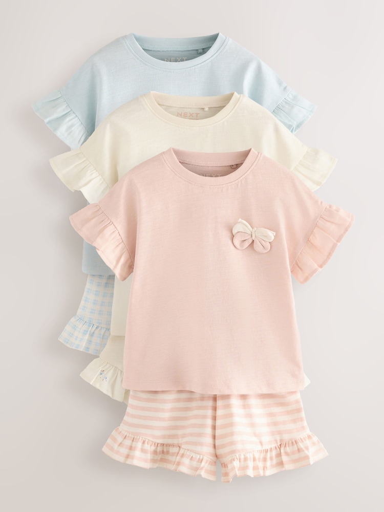 Blue Top and Shorts Set 3 Pack (3mths-7yrs) - Image 1 of 7