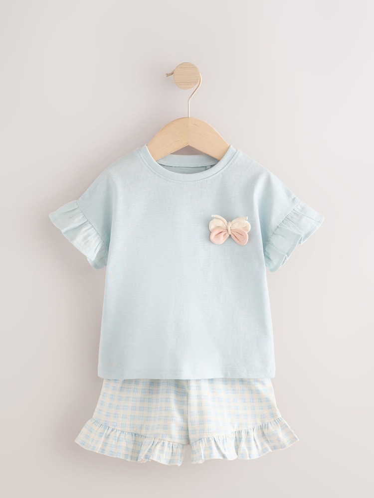 Blue Top and Shorts Set 3 Pack (3mths-7yrs) - Image 4 of 7