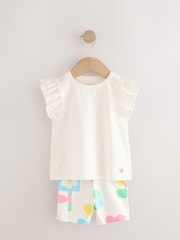 Pink Flower Print Vest and Shorts Set 3 Pack (3mths-7yrs) - Image 5 of 7