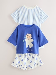 Blue Top and Shorts Set 2 Pack (3mths-7yrs) - Image 1 of 9
