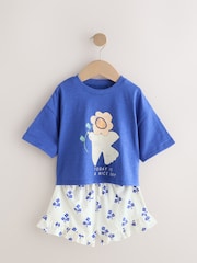 Blue Top and Shorts Set 2 Pack (3mths-7yrs) - Image 2 of 9