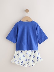 Blue Top and Shorts Set 2 Pack (3mths-7yrs) - Image 3 of 9