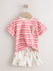 Pink Short Set 2 Pack (3mths-7yrs) - Image 3 of 8