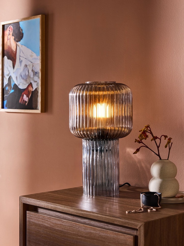 MADE.COM Grey Briz Table Lamp - Image 1 of 5
