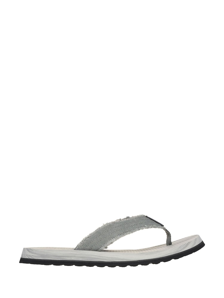 Skechers Grey Tantric Fritz Mens Flip Flops - Image 1 of 6