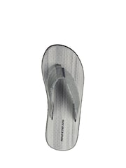 Skechers Grey Tantric Fritz Mens Flip Flops - Image 3 of 6