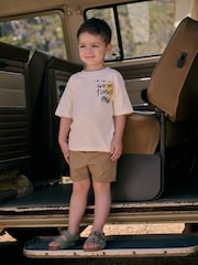Neutral Summer Crocodile 100% Cotton Short Sleeve Back Print T-Shirt (3mths-7yrs) - Image 2 of 4