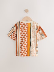 Ochre Orange Ikat Short Sleeve All-Over Print T-Shirt (3mths-7yrs) - Image 2 of 4
